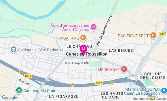 Localisation Canet Ville - 66140