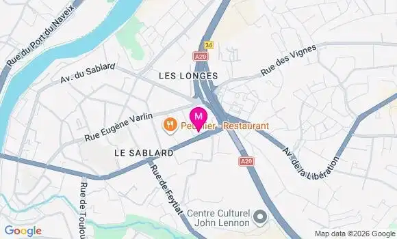 Localisation Carrefour City Pinte - 87000