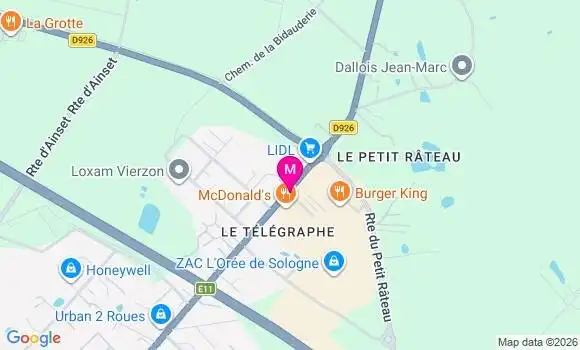 Localisation Super U - 18100
