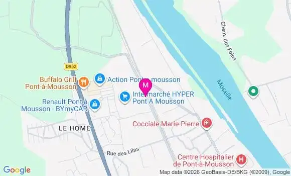 Localisation Intermarche Hyper - 54700