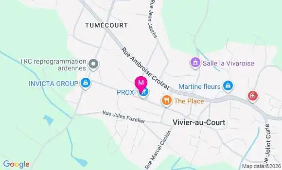 Localisation Vivier au Court - 08440