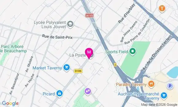 Localisation Auchan - 95150