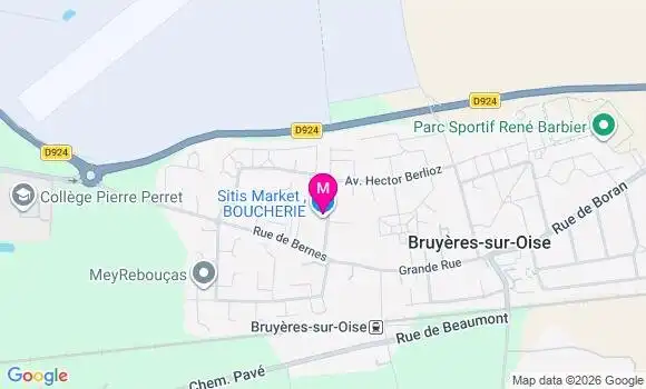 Localisation Sitis Supermarche - 95820
