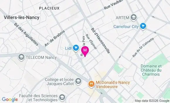 Localisation Nancy Haussonville - 54000