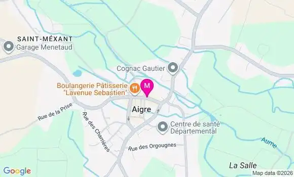 Localisation Aigre Rue - 16140