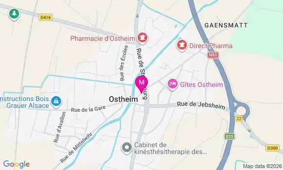 Localisation Au Comptoir Gourmand - 68150