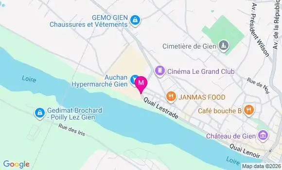 Localisation Auchan Hyper - 45500