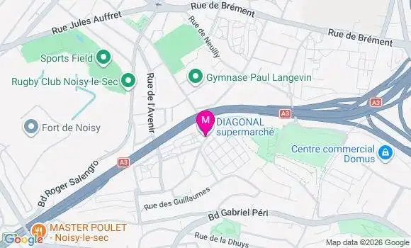 Localisation Supermarche G20 - 93130