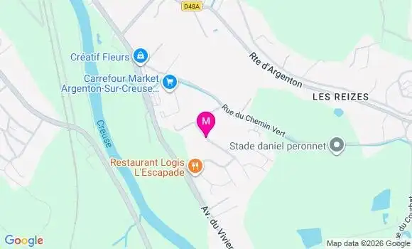 Localisation Carrefour Market - 36200
