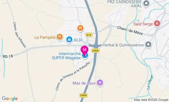 Localisation Intermarche Super - 34480