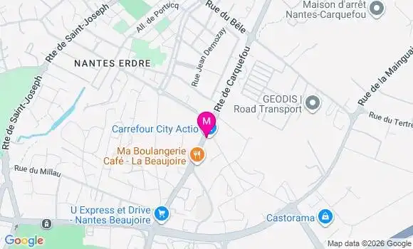Localisation Carrefour City - 44300
