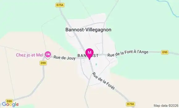 Localisation Le Cafe de Bannost - 77970