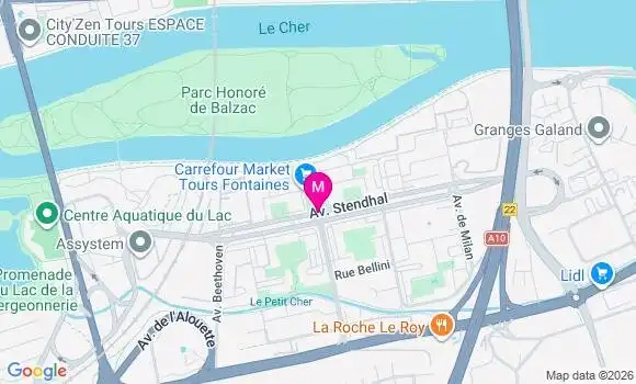 Localisation Carrefour Market - 37200