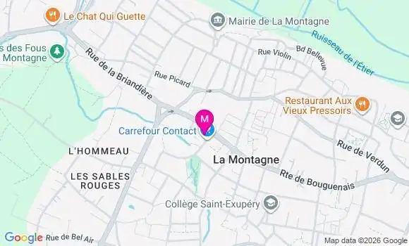 Localisation Carrefour Contact - 44620