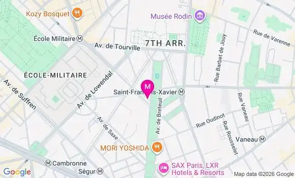 Localisation Franprix - 75007