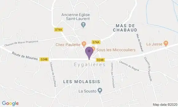 Localisation Eygalieres Bp - 13810