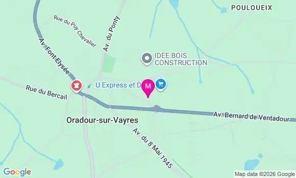 Localisation Super U - 87150