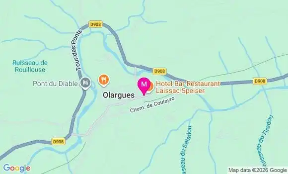 Localisation Olargues Gare - 34390