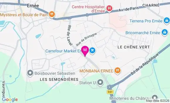 Localisation Super U - 53500