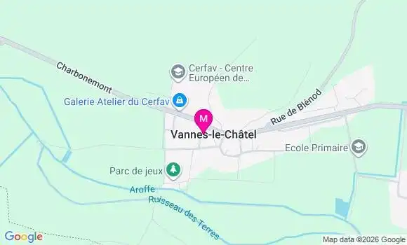 Localisation Vannes le Chatel - 54112