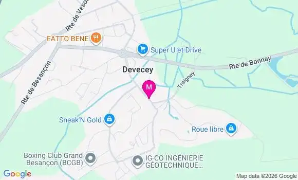 Localisation Devecey - 25870