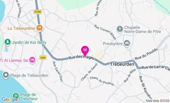 Localisation Trebeurden Plages - 22560