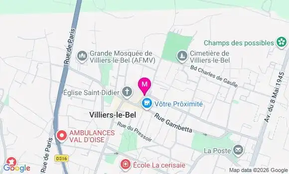 Localisation Sitis Supermarché - 95400