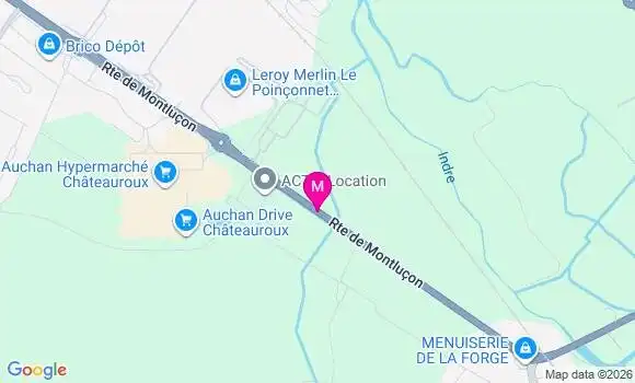 Localisation Auchan - 36330