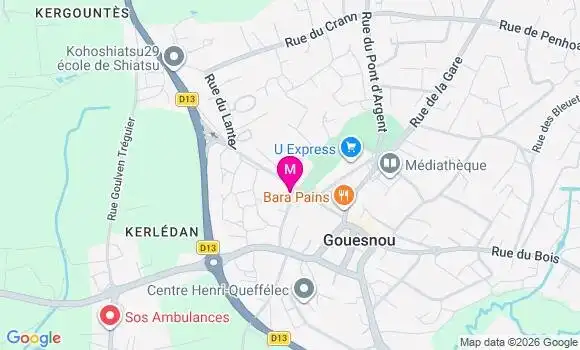 Localisation Gouesnou Bourg - 29850