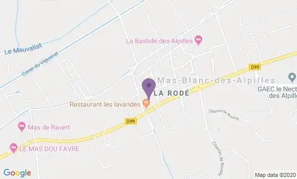 Localisation Mas Blanc les Alpilles Ap - 13150