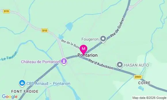 Localisation Pontarion Gueret - 23250