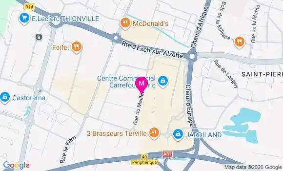 Localisation Carrefour - 57100
