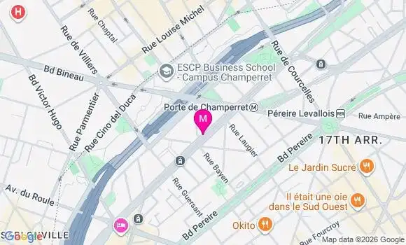 Localisation Paris Champerret - 75017
