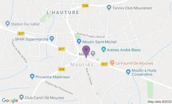 Localisation Mouries Bp - 13890