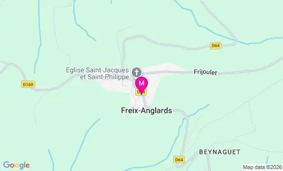 Localisation Freix Anglards - 15310