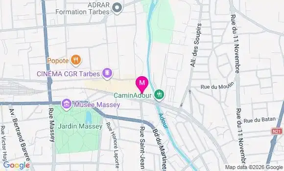 Localisation Carrefour City Forges - 65000