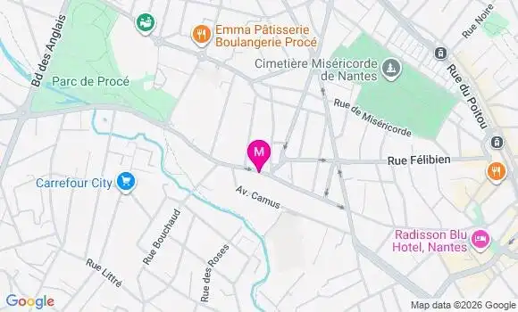 Localisation Carrefour Express - 44000