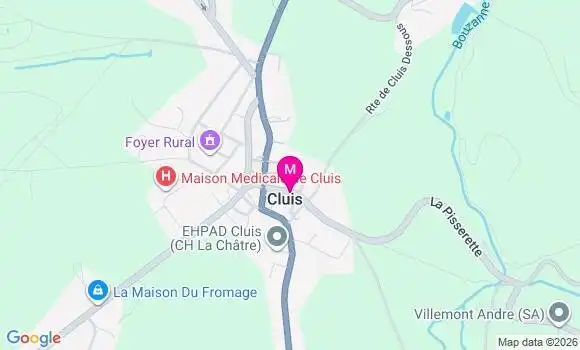 Localisation Cluis Chateau - 36340
