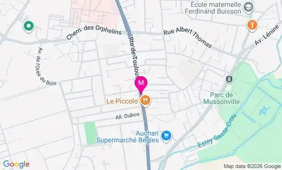 Localisation Auchan Hyper - 33140