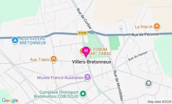 Localisation Villers Bretonneux Gaulle - 80800
