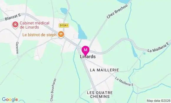 Localisation Linards Touraille - 87130