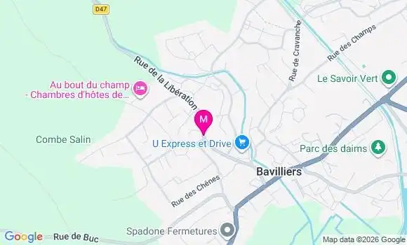 Localisation Super U - 90800