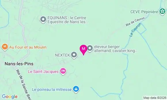 Localisation Nans les Pins Cauron - 83860