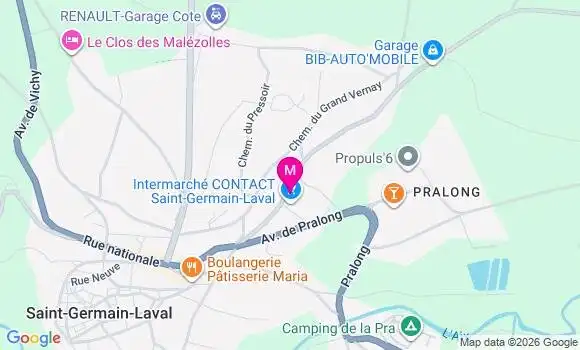 Localisation Intermarche Contact - 42260