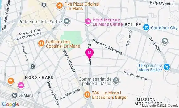 Localisation Carrefour Express - 72000