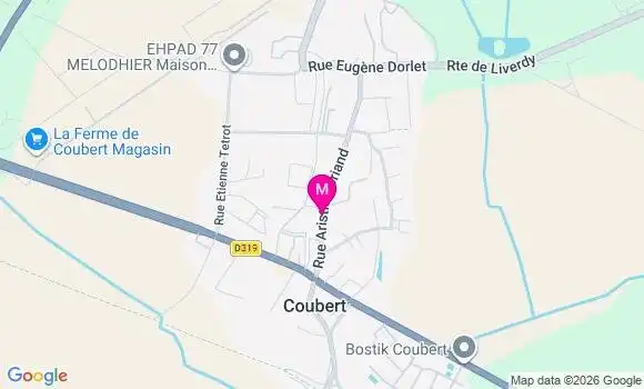 Localisation Coubert Briand - 77170
