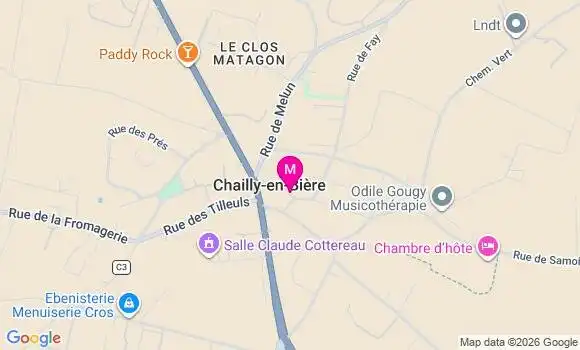 Localisation Chailly en Biere - 77930