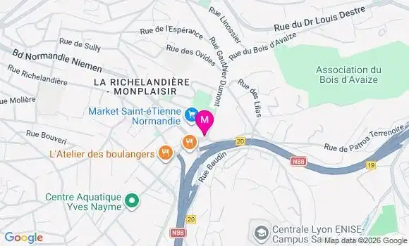 Localisation Carrefour Market - 42100
