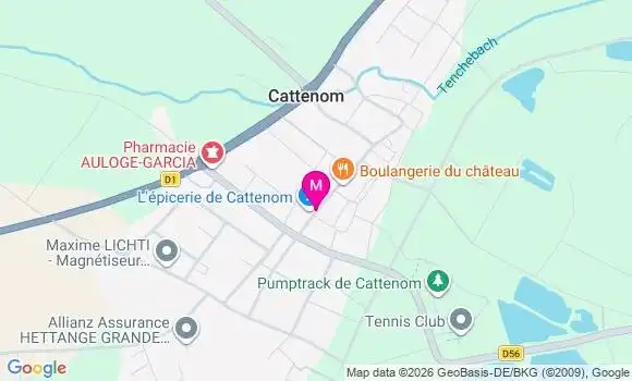 Localisation Cattenom Chateaux - 57570
