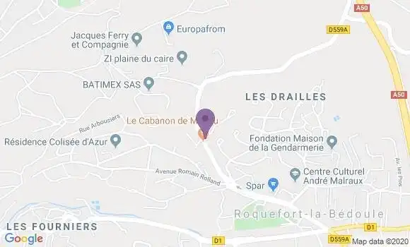 Localisation Roquefort la Bedoule Bp - 13830